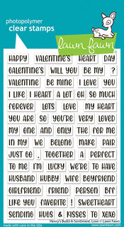 Henry's Build-a-Sentiment: Love - Lawn Fawn Clear Stamp