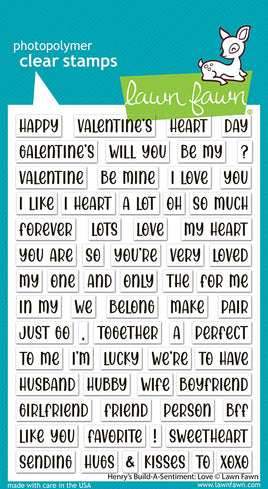 Henry's Build-a-Sentiment: Love - Lawn Fawn Clear Stamp