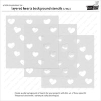 Layered Hearts Background - Stencils