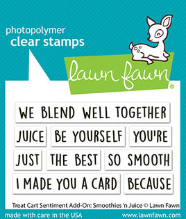 Treat Cart Sentiment Add-On: Smoothies 'n Juice - Clear Stamp