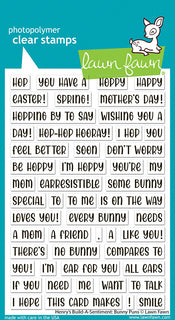 Henry's Build-a-Sentiment: Bunny Puns - Clear Stamp