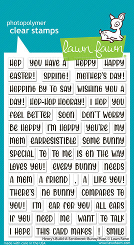 Henry's Build-a-Sentiment: Bunny Puns - Clear Stamp