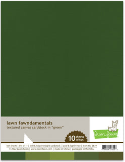 Green - 8.5X11 Textured Canvas Cardstock