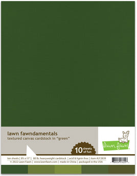Green - 8.5X11 Textured Canvas Cardstock