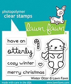 Winter Otter - Lawn Fawn Clear Stamp 3"x2"