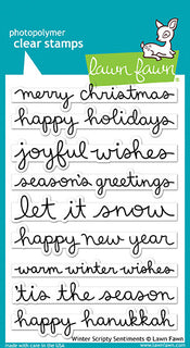 Winter Scripty Sentiments - Stamp
