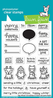 Say What? Christmas Critters - Lawn Fawn Clear Stamps 4
