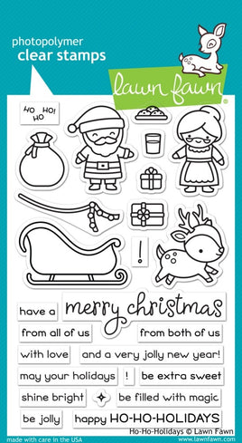 Ho-Ho-Holidays - Lawn Fawn Clear Stamps