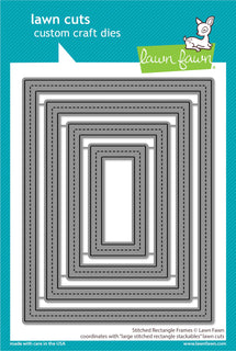 Stitched Rectangle Frames - Lawn Fawn Craft Die