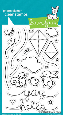 Yay, Kites - Lawn Fawn Clear Stamps 4"X6"