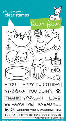 Meow You Doin' - Lawn Fawn Stamp