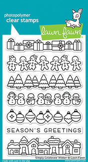 Simply Celebrate Winter - Lawn Fawn Clear Stamps