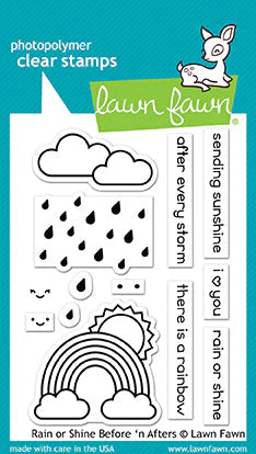 Rain or Shine Before 'n Afters - Lawn Fawn Clear Stamps