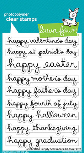 Celebration Scripty Sentiments - Clear Stamp