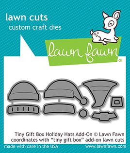 Tiny Gift Box Holiday Hats Add-On - Lawn Fawn Craft Die