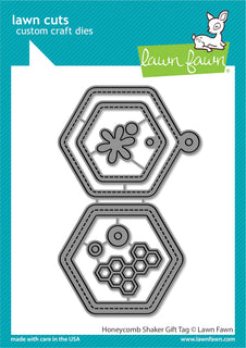 Honeycomb Shaker Gift Tag - Lawn Cuts Custom Craft Die