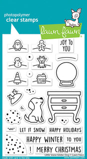 Little Snow Globe: Dog - Lawn Fawn Clear Stamp