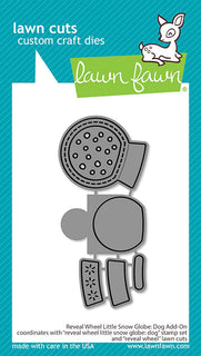 Little Snow Globe Reveal Wheel: Dog Add-On - Lawn Fawn Die Cut