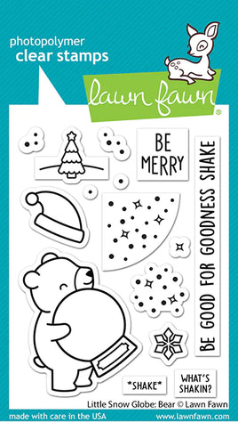 Little Snow Globe: Bear - Lawn Fawn Clear Stamp