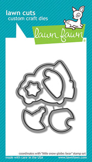Little Snow Globe: Bear - Lawn Fawn Die Cut