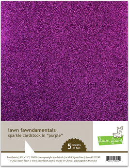 Purple Sparkle - Lawn Fawn Card Stock 8.5"x11"