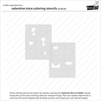 Valentine Mice - Coloring Stencils