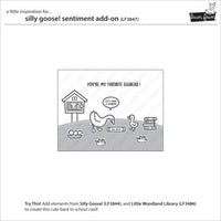 Silly Goose! Sentiment Add-On - Clear Stamp