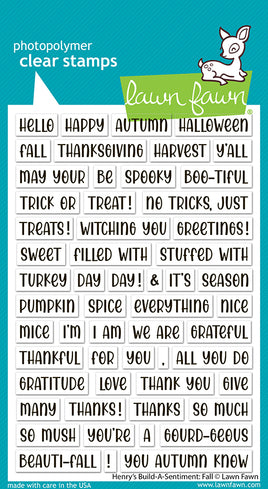 Henry's Build-A-Sentiment: Fall - Clear Stamp