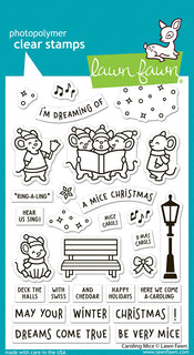 Caroling Mice - Lawn Fawn Stamps