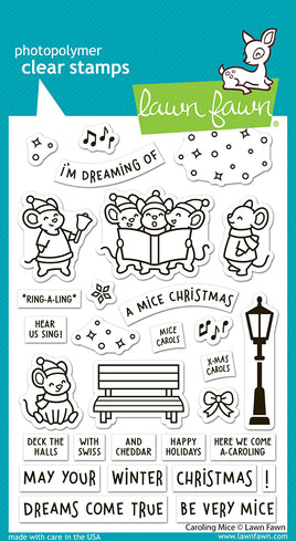 Caroling Mice - Lawn Fawn Stamps