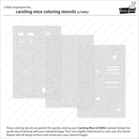 Caroling Mice - Lawn Clippings Coloring Stencils