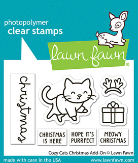 Cozy Cats Christmas - Lawn Fawn Add-On Stamps