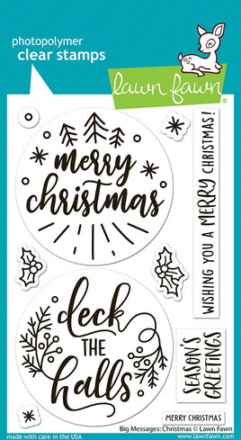 Big Messages: Christmas - Lawn Fawn Stamps