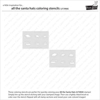 All the Santa Hats - Lawn Clippings Coloring Stencils