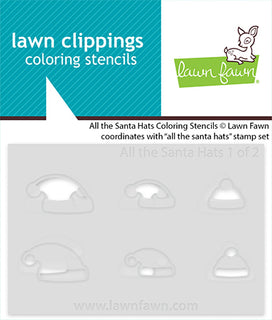 All the Santa Hats - Lawn Clippings Coloring Stencils