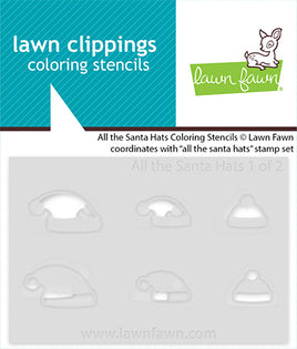 All the Santa Hats - Lawn Clippings Coloring Stencils