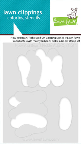 How you Bean? Pickle - Lawn Clipping Add-On Coloring Stencil