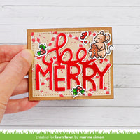 Center Picture Window Card Holiday - Lawn Cuts Custom Craft Add-On Dies