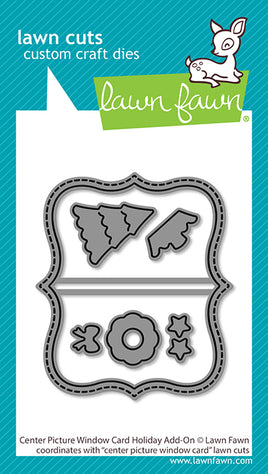 Center Picture Window Card Holiday - Lawn Cuts Custom Craft Add-On Dies