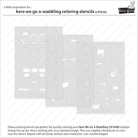 Here We Go A-Waddling - Lawn Clippings Coloring Stencils