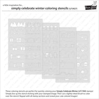 Simply Celebrate Winter - Lawn Clippings Coloring Stencils