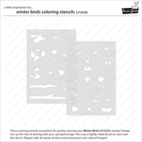 Winter Birds - Lawn Clippings Coloring Stencils