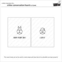 Critter Conversation Hearts - Clear Stamp