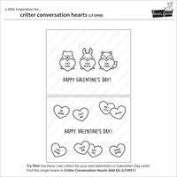 Critter Conversation Hearts - Clear Stamp