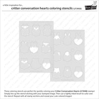 Critter Conversation Hearts - Coloring Stencils