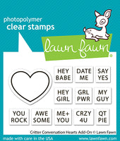 Critter Conversation Hearts Add-On - Clear Stamp