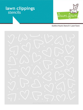 Outline Hearts - Stencils