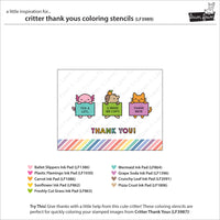 Critter Thank Yous - Coloring Stencils