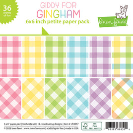 Giddy for Gingham - Lawn Fawn Double-Sided Petite Paper Pack 6"X6"