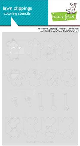 Mice Tools - Lawn Clippings Coloring Stencils